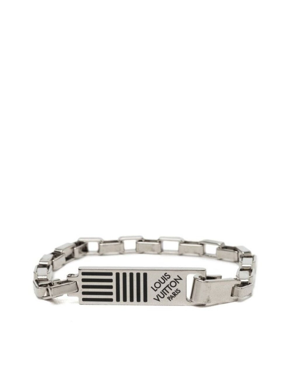 Louis Vuitton Damier Color Bracelet Silver Metal